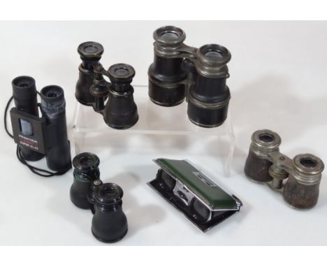 Various opera binoculars, early 20thC and other to include French, International Gerrard Street example, 10cm wide, three oth