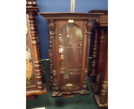 Three late 19th C walnut Vienna clock cases