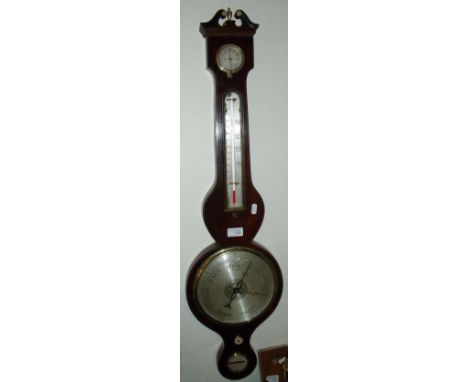 19th C mahogany wheel barometer by I. Sordelli London 