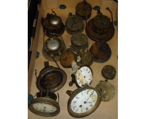Selection of 19th C French mantel clock two train movements with count wheel strike