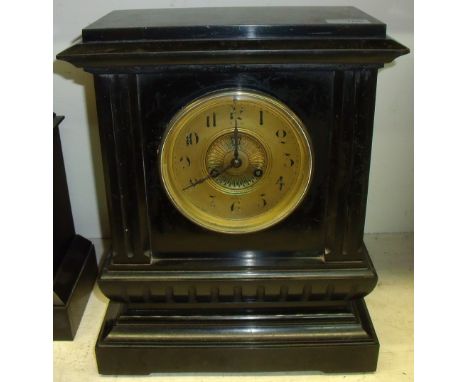 Art Deco period oak cased Enfield mantle clock. Silvered dial,Arabic numberals and marked Enfield, Made in England. Three tra