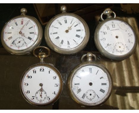 Selection of various assorted pocket watches in plated and other cases including open faced pocket watches, Chronometer, dres