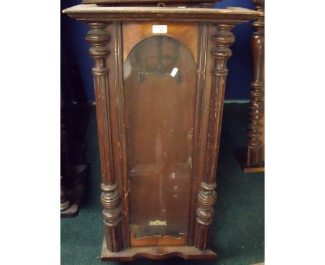 Three late 19th C walnut Vienna clock cases