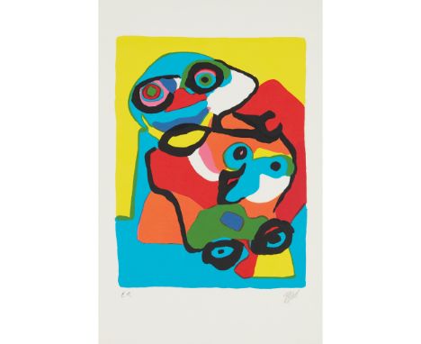 § KAREL APPEL (DUTCH 1921-2006) MOTHER AND CHILD - 1972 Lithograph, E.A., signed and editioned in pencil to margin(the image 