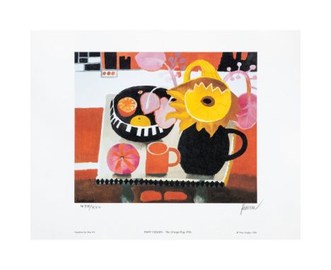 § MARY FEDDEN O.B.E. R.A. R.W.A. (BRITISH 1915-2012) THE ORANGE MUG - 1996 Lithograph, 498/550, published by Bow Art, signed 