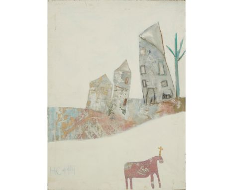 § PATRICIA DOUTHWAITE (SCOTTISH 1939-2002) UNTITLED, 1989 Signed and dated '89 upper left corner, indistinctly inscribed lowe