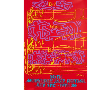 ANDY WARHOL (AMERICAN 1928-1987) AND KEITH HARING (AMERICAN 1958-1990) MONTREUX JAZZ FESTIVAL - Screenprint(the sheet 100cm x