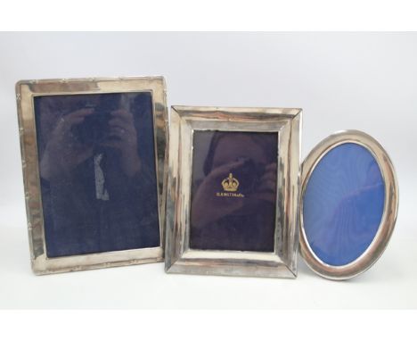 3 x Antique / Vintage .925 sterling photograph frames 