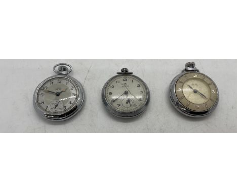 Mens Vintage Smiths Services Pocket Watch Hand-Wind Working x 3 