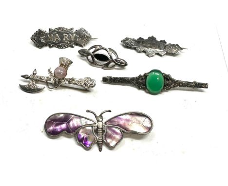 selection of antique &amp; vintage brooches inc antique name brooches 