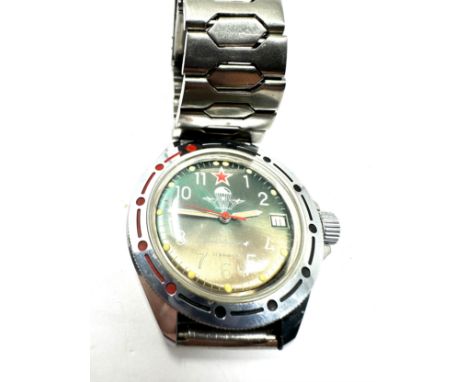 Vostok Commander Airbourne Assault Vintage Russian SOVIET USSR Wristwatch WOSTOK the watch is ticking 