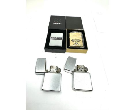 4 zippo lighter 2 unused boxed 