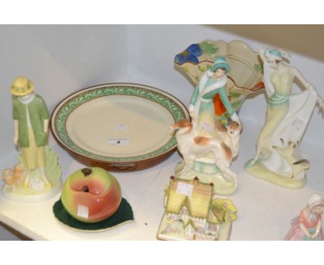 Ceramics - a Coalport Ladies of Fashion figure, Miss 1921; a Coalport model The Master's House; a Royal Doulton figure Daisy 