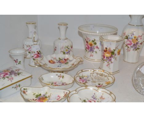 Royal Crown Derby - a pair of Derby Posies pattern bells; vase; trinket dishes;  etc 