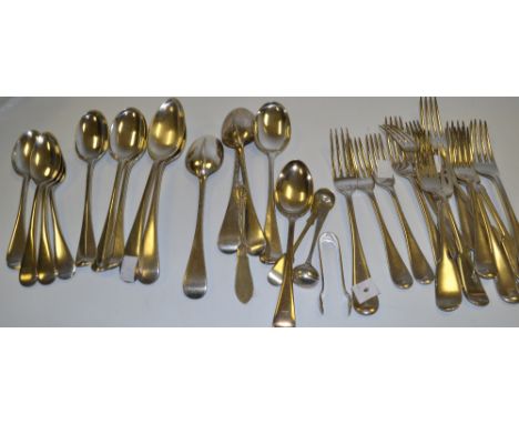 Flatware- a qty of EPNS flatware; a silver butter knife; silver mustard spoon; qty