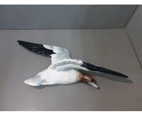 A Czechoslovakian ceramic wall pocket in the form of a seagull in flight. 