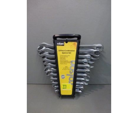A Rolson 22 piece combination spanner set.