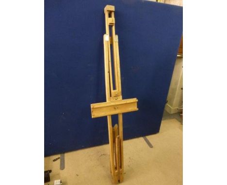 A large artist's easel. 