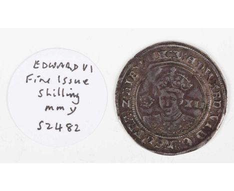 An Edward VI hammered silver shilling 1547-1553, fine issue, mintmark Y, Southwark Mint, Sp 2482 (good/very fine for issue, c