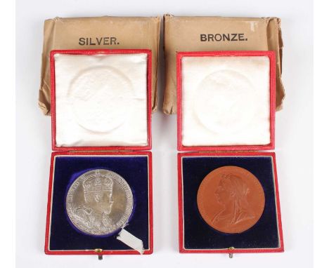 Two Royal commemorative medals, comprising Edward VII silver Coronation Medal 1902 and Victoria bronze Diamond Jubilee Medal,