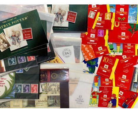 Great Britain, range of QEII GB Decimal issues, including barcode First Class booklets, Prestige Booklets etc. Useful postage