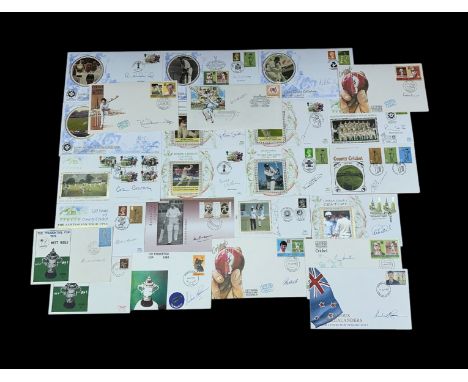 Great Britain, First Day Covers signed cricket covers collection (24), noted Fred Truman, Andy Roberts, Glen Turner, Richard 