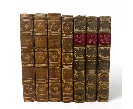 A collection of travelogues. HALL (Basil) - Hall's Travels in North America in the years 1827 and 1828 (3 volumes), first edi