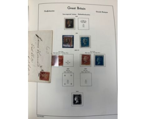 Great Britain, QV-QEII collection in illustrated Lighthouse album to include; 1840 1d black U with red MC (three margins), pe