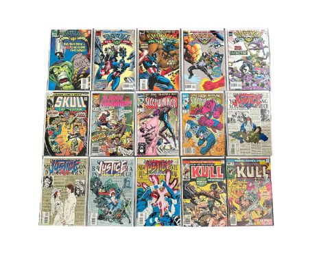 Selection of Marvel Comic Titles to include: Skrull kill Krew 1995 set of 5: Skull The Slayer 1970s No 5: Sledge Hammer 1988 
