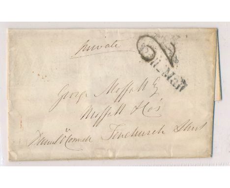 Ireland, pair of covers relating to Daniel O’Connell (1775-1847) to include cover dated 1839 with postal mark signed Daniel O