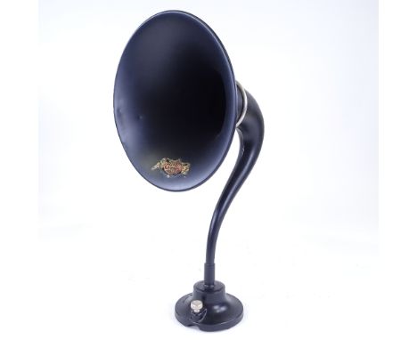 A Fellows Junior black metal speaker, height 19"