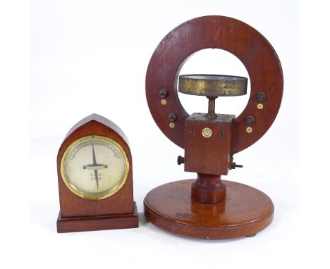 Large galvanometer by Philip Harris &amp; Co, and another wooden-cased galvanometer GBO2926 Registered design (2)