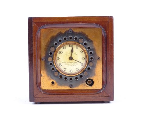 Electone automatic programme selector - radio alarm clock, by Frederick J Gordon &amp; Co, London, height 5"