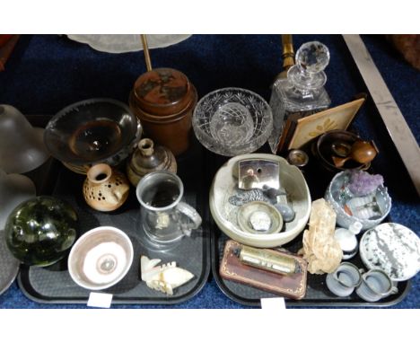 A collection of studio pottery including Drymen, crystal decanter etc Condition Report:Available upon request