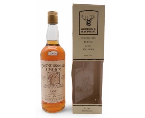 CONNOISSEURS CHOICE BANFF&nbsp; Highland Single Malt Scotch Whisky Banff Distillery 1974, bottled 1992, 70cl 40% vol Conditio