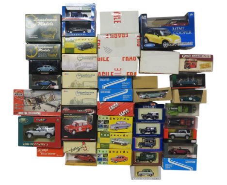 A mixed selection of boxed diecast model vehicles, with examples by Lansdowne Models, Vanguards, Britains, Western Models and