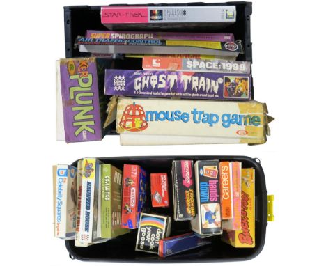 A collection of boxed board games, to include Denys Fisher's Revrods Stock Car Smash-up and Ghost Train, Buckaroo!, a Super S