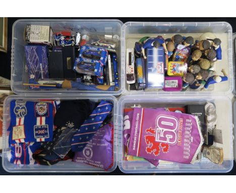 Glasgow Rangers F.C. A collection of memorabilia, to include wristwatches, Zippo lighters, a boxed Subbuteo team, a copy of R