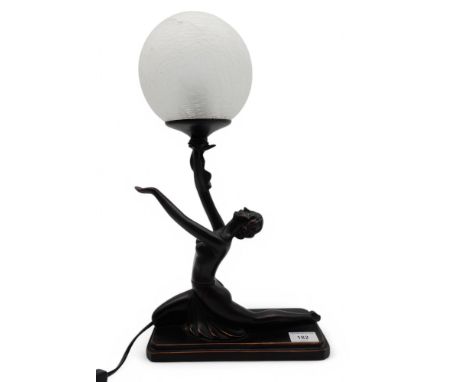 An Art Deco style lady lamp Condition Report:Available upon request