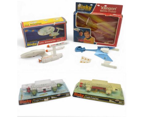 A boxed Dinky Star Trek 358 U.S.S. Enterprise, 357 Klingon Battle Cruiser, 359 Eagle Transporter and 360 Eagle Freighter (4) 