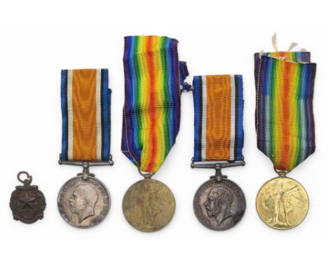 A WW1 medal pair awarded to 31 Pte. J. Anderson, Army Cyclist Corps; and a further pair awarded to 161407 D. Craig, Leading S