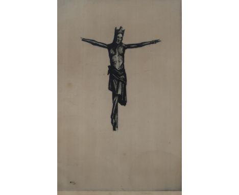 DAVID YOUNG CAMERON RA RSA RWS RSW RE (SCOTTISH 1865-1945) &nbsp;BROKEN CRUCIFIX &nbsp;Drypoint, signed lower right, 30 x 20c