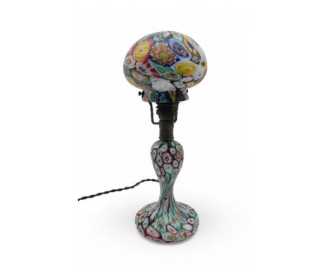 A Murano glass millefiori lamp Condition Report:Available upon request