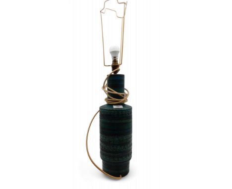 An Aldo Londi for Bitossi, large Remini blue cylindrical table lamp, marked 1578/48 Condition Report:Available upon request