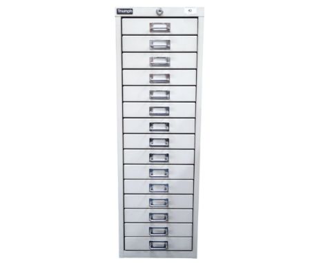 A 20th century steel Triumph fifteen drawer tool chest, 87cm high x 28cm wide x 42cm deep Condition Report:Available upon req