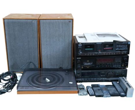 Bang and Olufsen of Denmark Beogram 1700 and a pair of EMI LE2 speakers, A SONY DTC-55ES dat recorder (with instructions and 