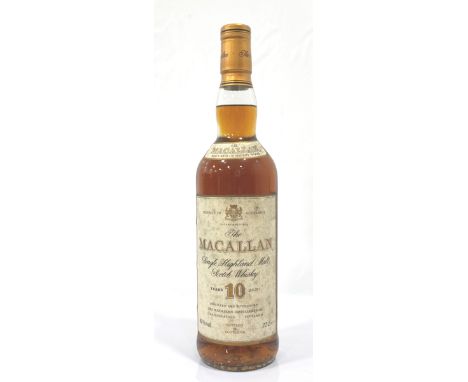 MACALLAN 10YO SHERRY WOODA bottle of the Macallan 10 Year Old Single Malt Scotch Whisky matured in Sherry Wood Casks.  70cl. 