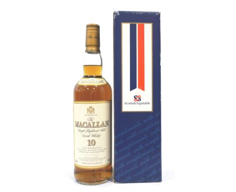 MACALLAN 10YO SHERRY CASKA bottle of the Macallan 10 Year Old Single Malt Scotch Whisky matured in Sherry Oak Casks.  70cl.  