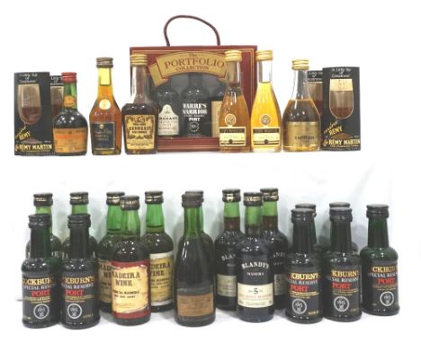 SELECTION OF COGNAC AND FORTIFIED WINE MINIATURESA selection of thirty bottles of cognac and fortified wine miniatures, compr