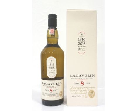 LAGAVULIN 8YO 200TH ANNIVERSARYA Limited Edition bottling of Lagavulin 8 Year Old Single Malt Scotch Whisky bottled as part o